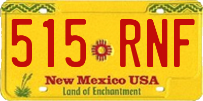 NM license plate 515RNF