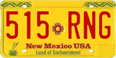 NM license plate 515RNG