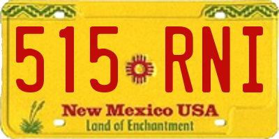 NM license plate 515RNI