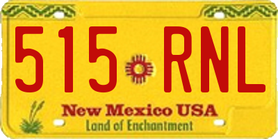 NM license plate 515RNL