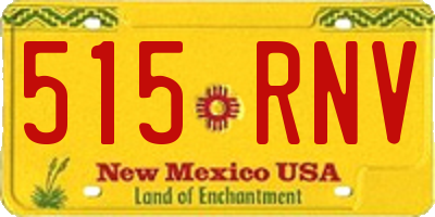 NM license plate 515RNV