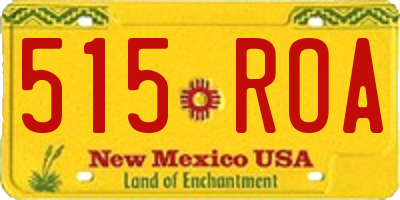 NM license plate 515ROA