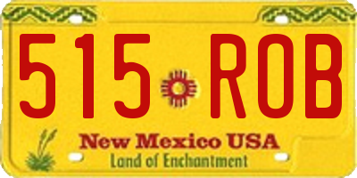 NM license plate 515ROB