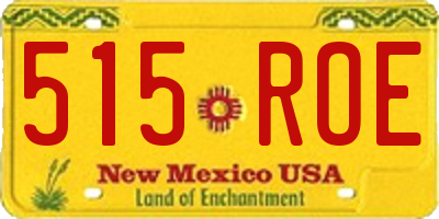 NM license plate 515ROE