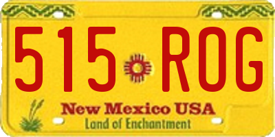 NM license plate 515ROG