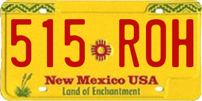 NM license plate 515ROH