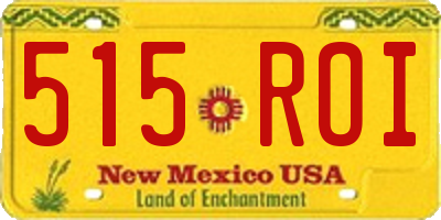 NM license plate 515ROI