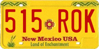 NM license plate 515ROK
