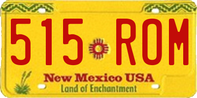 NM license plate 515ROM