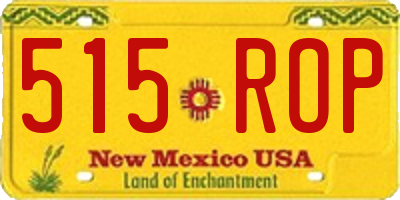 NM license plate 515ROP