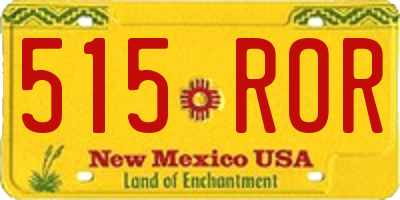 NM license plate 515ROR