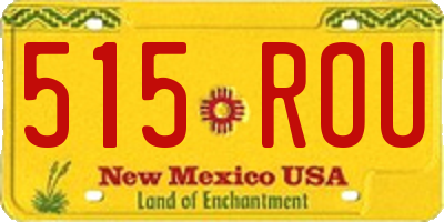 NM license plate 515ROU