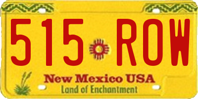 NM license plate 515ROW