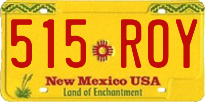 NM license plate 515ROY