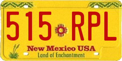 NM license plate 515RPL