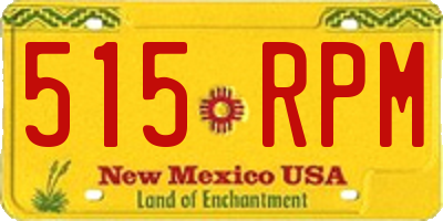 NM license plate 515RPM