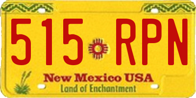 NM license plate 515RPN