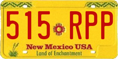 NM license plate 515RPP