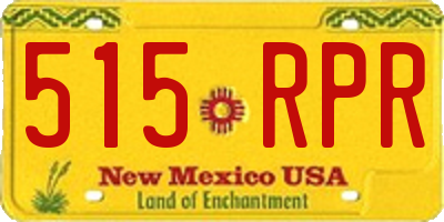 NM license plate 515RPR