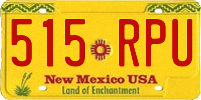 NM license plate 515RPU
