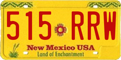 NM license plate 515RRW