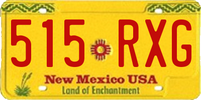 NM license plate 515RXG