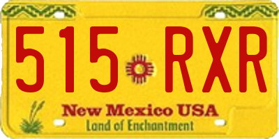 NM license plate 515RXR