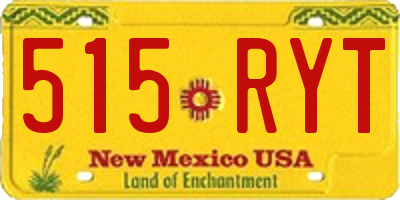 NM license plate 515RYT
