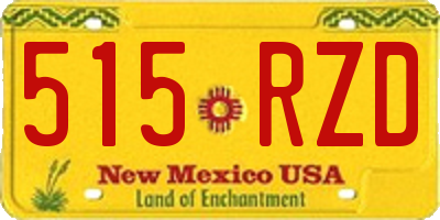 NM license plate 515RZD
