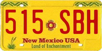 NM license plate 515SBH
