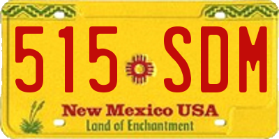 NM license plate 515SDM