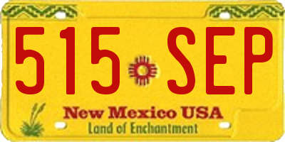 NM license plate 515SEP