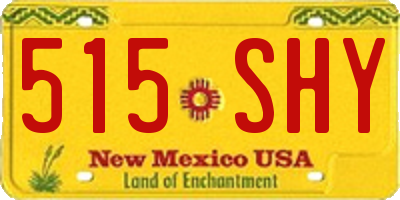NM license plate 515SHY