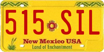 NM license plate 515SIL
