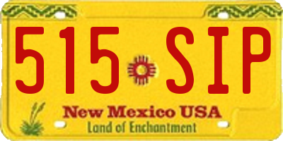 NM license plate 515SIP