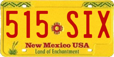 NM license plate 515SIX