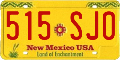 NM license plate 515SJO