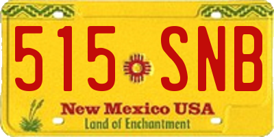 NM license plate 515SNB
