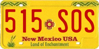 NM license plate 515SOS