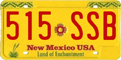 NM license plate 515SSB