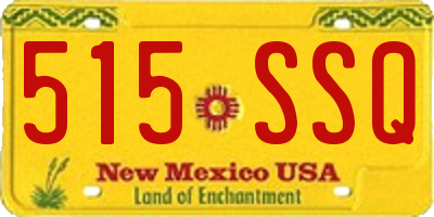 NM license plate 515SSQ