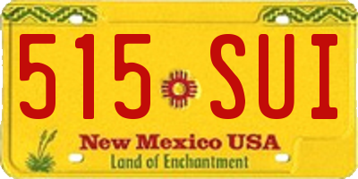 NM license plate 515SUI