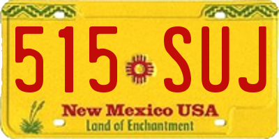 NM license plate 515SUJ