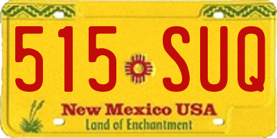NM license plate 515SUQ