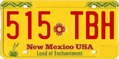 NM license plate 515TBH