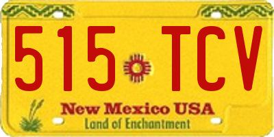 NM license plate 515TCV