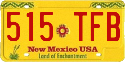NM license plate 515TFB