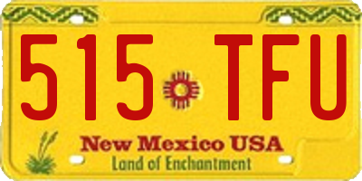 NM license plate 515TFU
