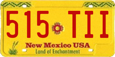 NM license plate 515TII