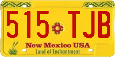 NM license plate 515TJB